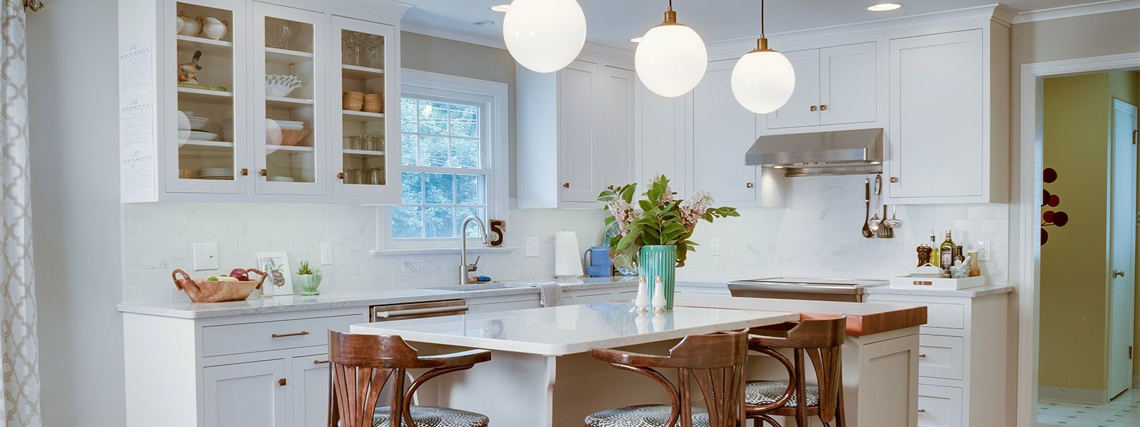 Newly remodeled kitchen with island