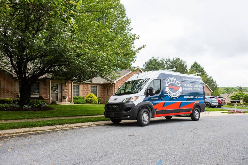 Haller van parked on the street in a local neighborhood
