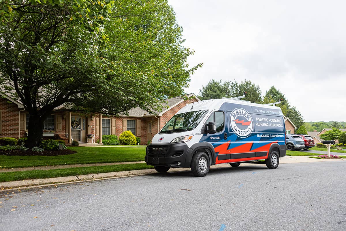 Haller van parked on the street in a local neighborhood 