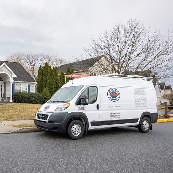 White Haller van on street