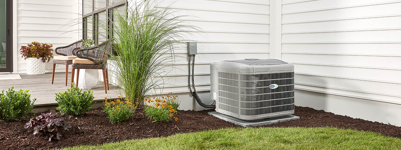 Carrier AC unit outside home