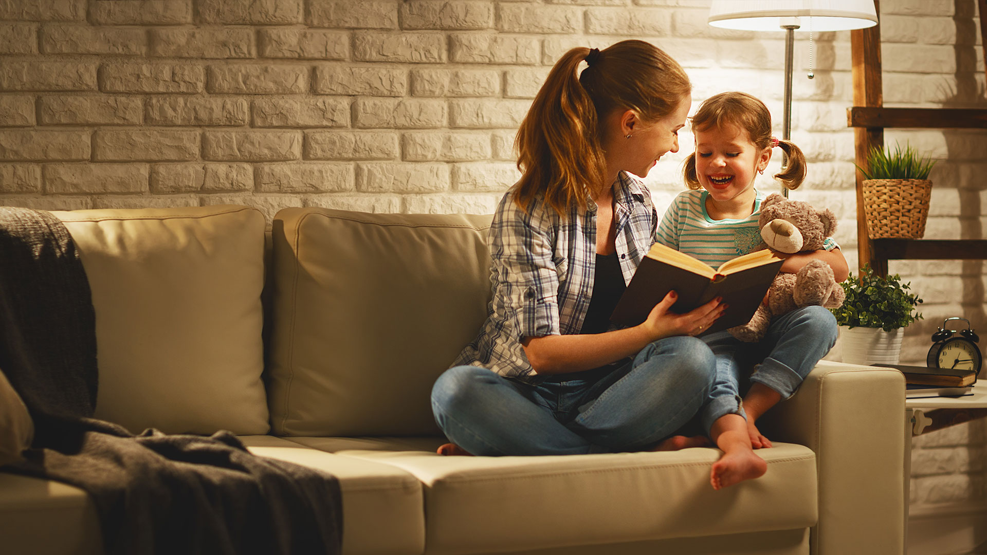 Happy Family Enjoying Electricity