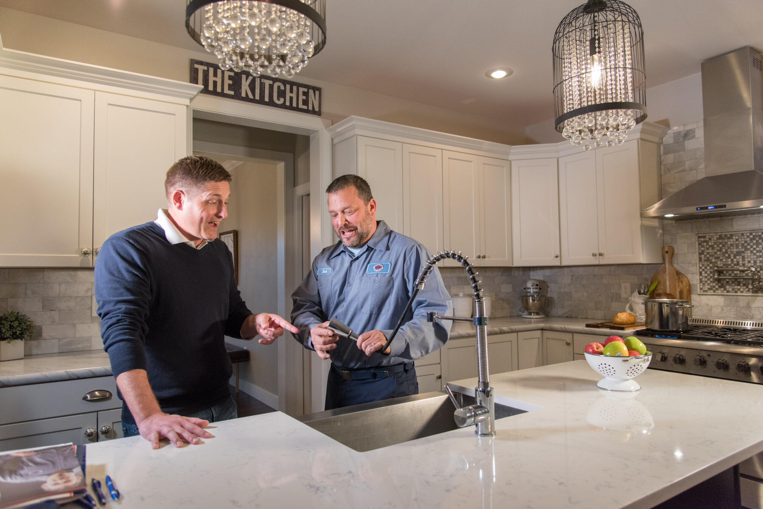 a Haller tech walks a Orbisonia PA homeowner through a plumbing call